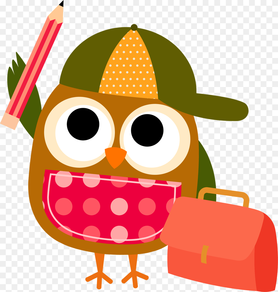 Cute Reading School Owl Clip Art, Food, Meal, Lunch, Bag Free Png Download