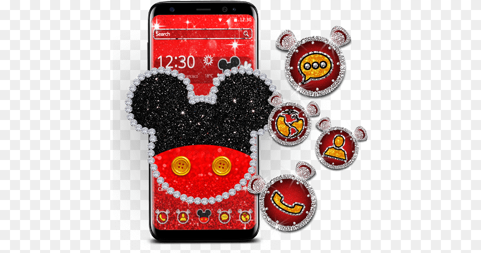 Cute Red Mouse Theme Apps On Google Play Iphone, Electronics, Phone, Mobile Phone Free Transparent Png