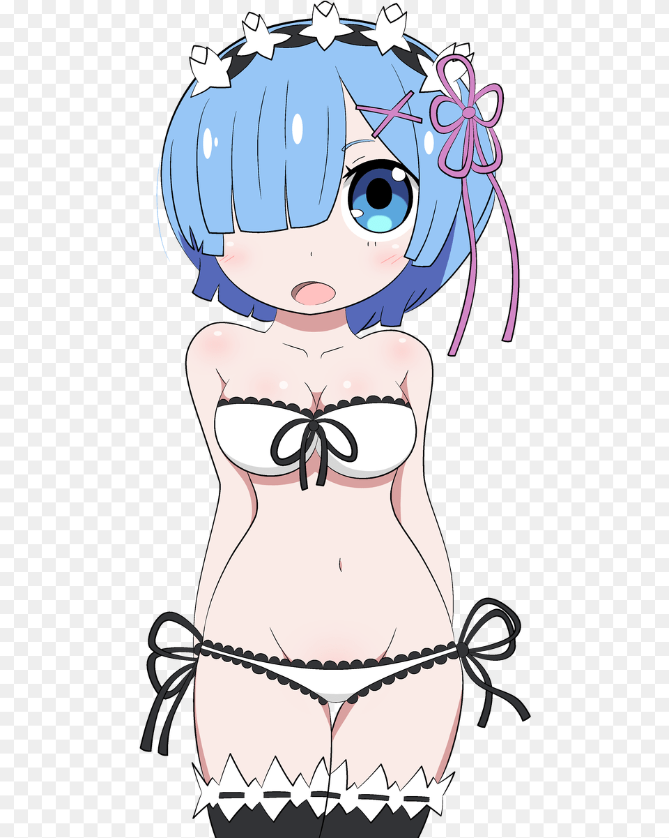 Cute Rem Re Zero Rem Transparent Bikini, Book, Comics, Publication, Baby Png