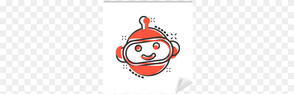 Cute Robot Chatbot Icon In Comic Style Happy, Pottery, Cookware, Pot, Dynamite Free Transparent Png