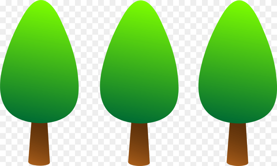 Cute Round Green Trees Simple Cartoon Tree Clipart, Fire, Flame Free Png