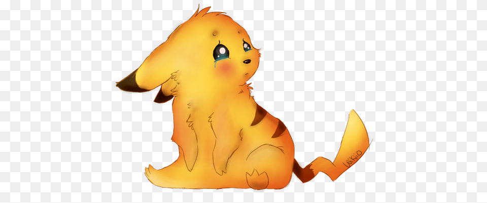 Cute Sad Pikachu Cartoon, Baby, Person, Animal, Canine Png