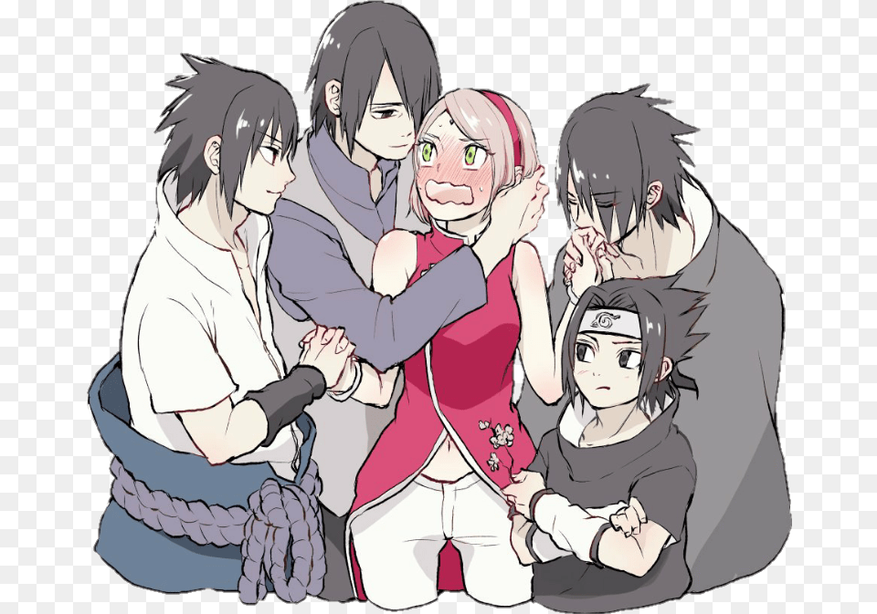 Cute Sakura And Sasuke, Book, Comics, Publication, Anime Png Image