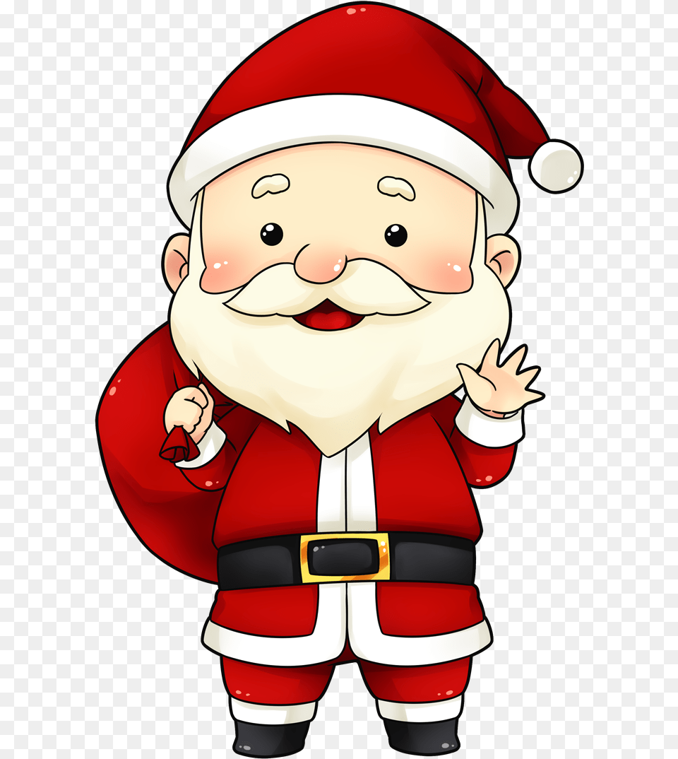 Cute Santa Claus Cartoon, Elf, Baby, Person, Face Png