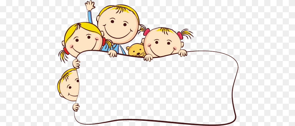 Cute School Border Clipart Jpg Library Download Child Friends Ppt, Baby, Person, Book, Comics Free Transparent Png