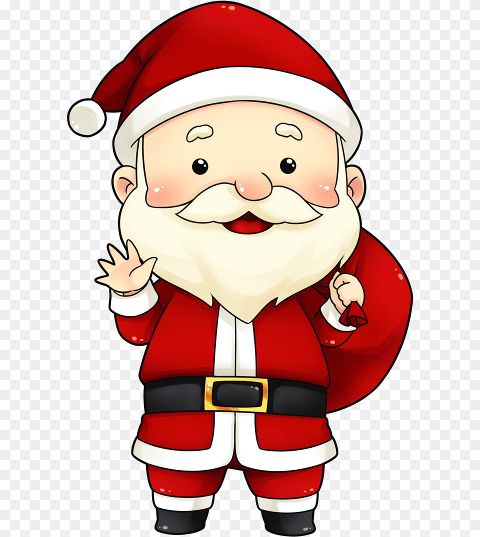 Cute Secret Santa Clipart Santa Claus Cartoon, Elf, Baby, Person, Face Free Png Download