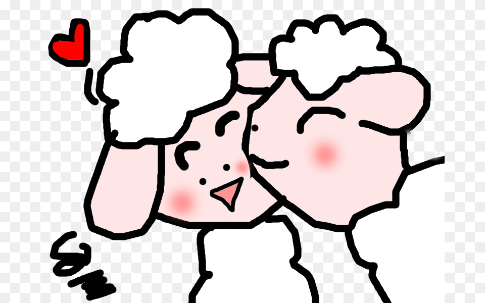 Cute Sheep Couple, Flower, Plant, Baby, Person Free Png