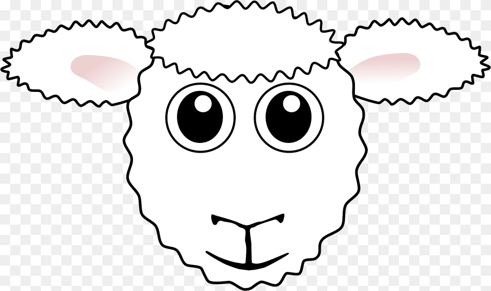 Cute Sheep Face Clipart, Livestock, Head, Person, Animal Free Transparent Png