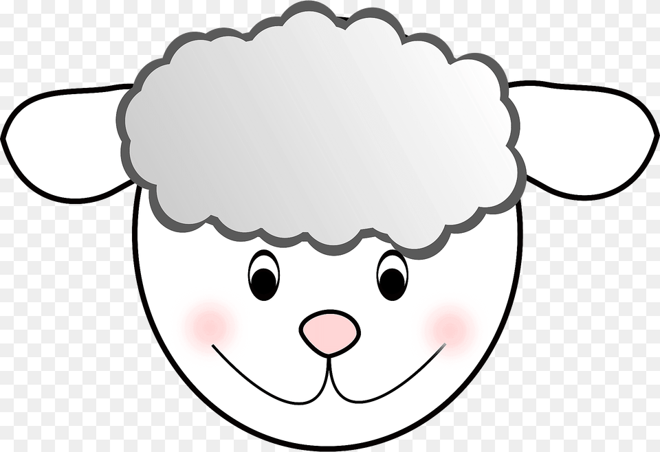 Cute Sheep Face Clipart, Livestock, Head, Person Free Png