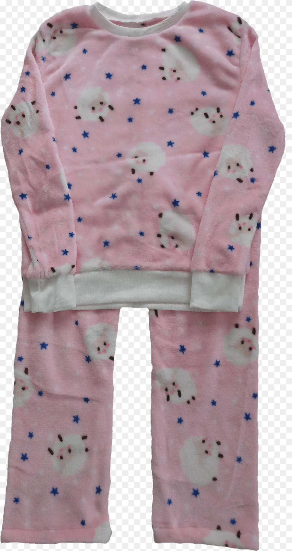 Cute Sheep Printed Plush Pajama Set Pajamas, Clothing Png