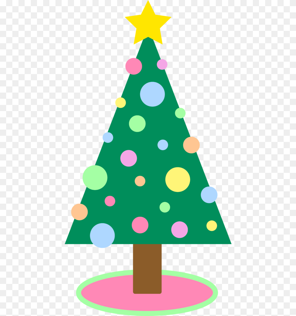 Cute Simple Pastellored Christmas Tree Free Clip Art Clipartingcom, Lighting, Dynamite, Weapon Png