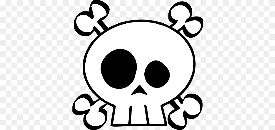 Cute Skull And Crossbones Clip Art Clip Art, Stencil Free Png Download