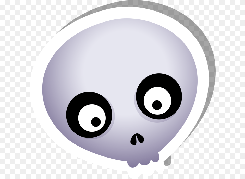 Cute Skull Ghost Sticker Circle Free Png Download