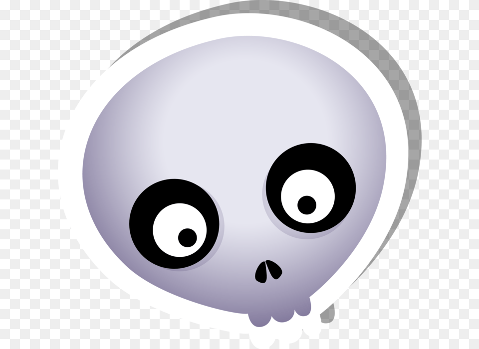 Cute Skull Ghost Sticker Circle Free Transparent Png