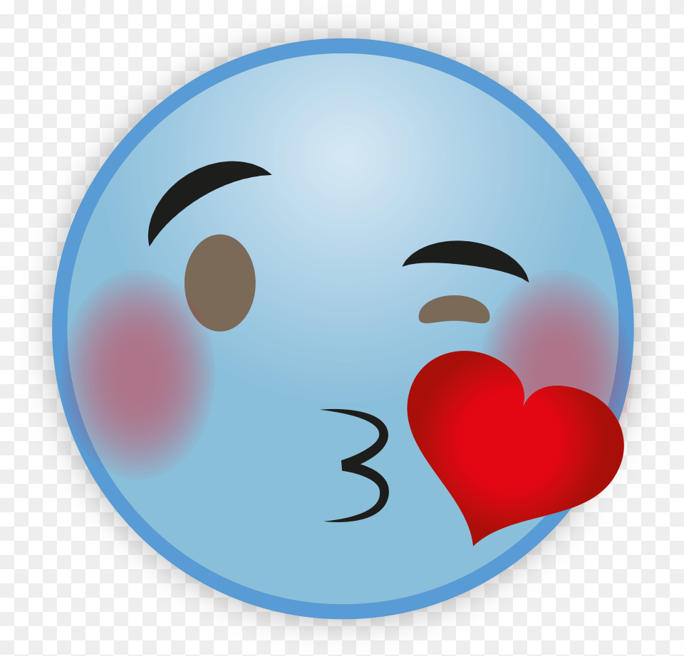 Cute Sky Blue Emoji Hd Heart, Photography, Sphere, Disk Free Transparent Png