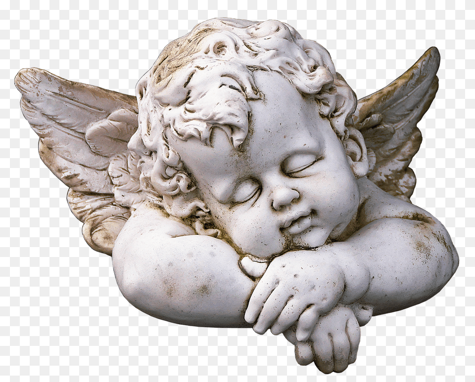 Cute Sleeping Angel Statue, Baby, Person, Face, Head Free Transparent Png
