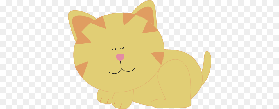 Cute Sleeping Clipart Kitten Sleeping Clipart, Plush, Toy, Animal, Cat Free Png Download