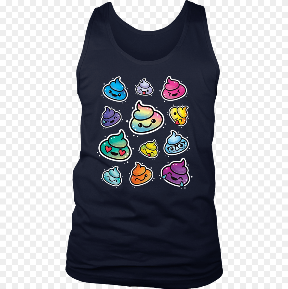 Cute Sleeping Rainbow Poop Emoji Zzz T Shirt Pokemon Training Shirts, Clothing, Tank Top, T-shirt, Vest Png