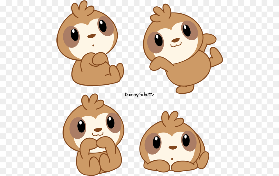 Cute Sloth Kawaii Sloth, Animal, Mammal, Pig, Cartoon Png Image