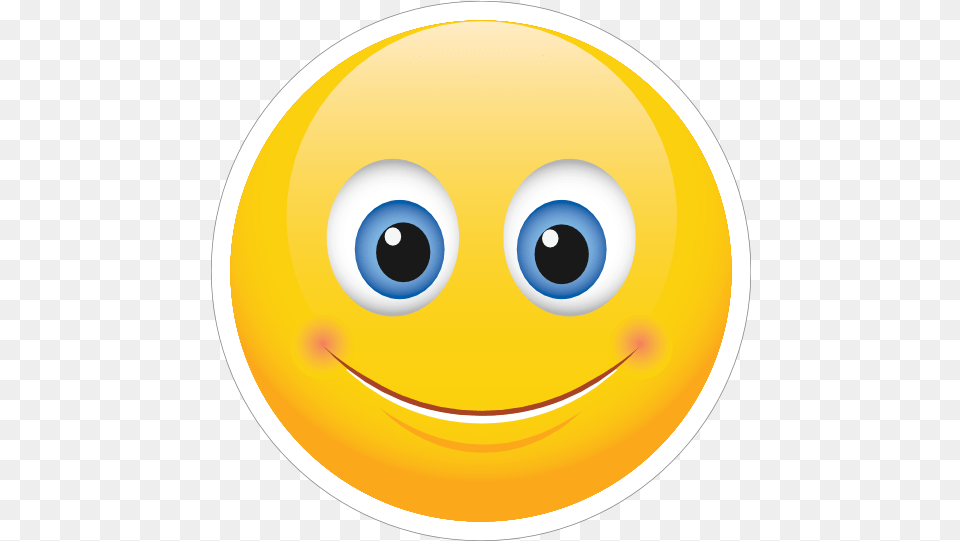Cute Smile Emoji Sticker Smile Emoji, Disk Free Png Download