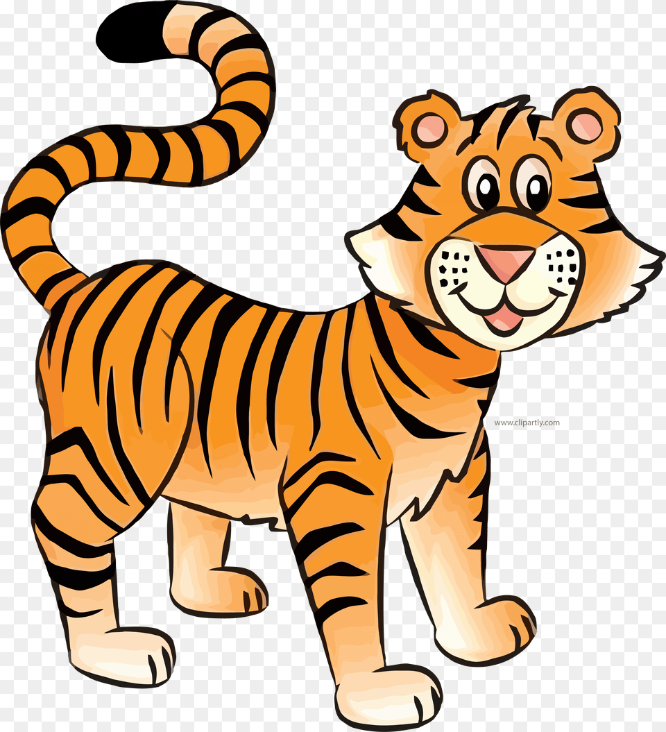 Cute Smile Tigger Cartoon Clipart, Animal, Mammal, Tiger, Wildlife Free Png Download