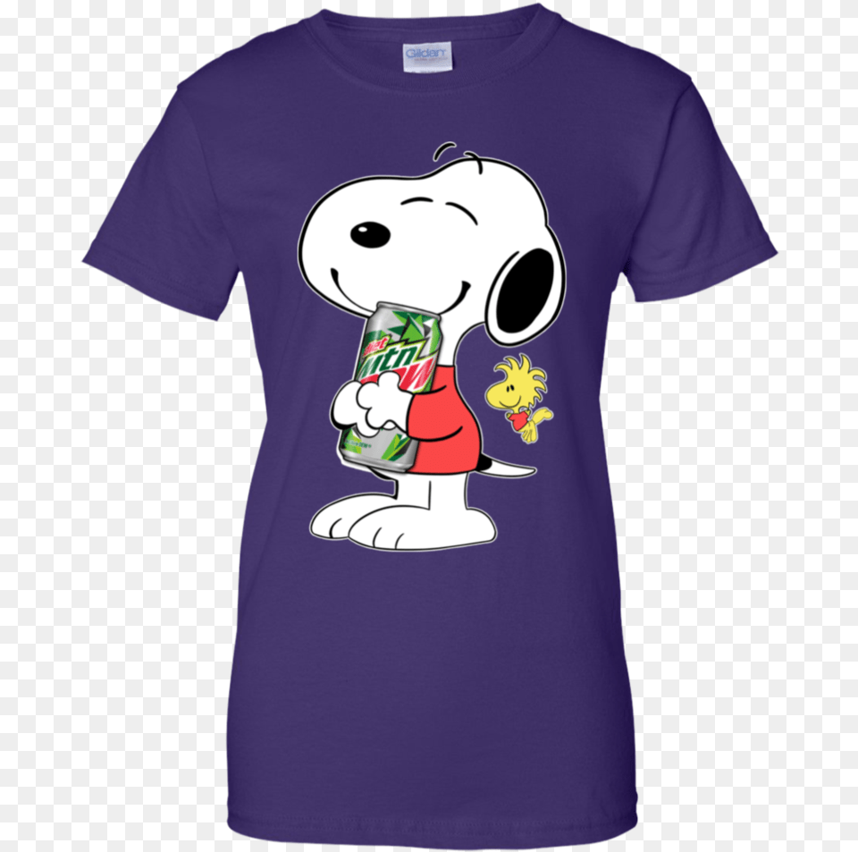 Cute Snoopy Hug Mountain Dew Can Funny Drinking Shirt Coca Cola Shirt Cute, Clothing, T-shirt, Animal, Bear Png
