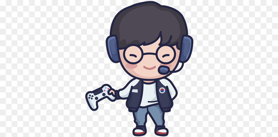 Cute South Korean Gamer Character Transparent U0026 Svg Character, Photography, Face, Head, Person Png Image