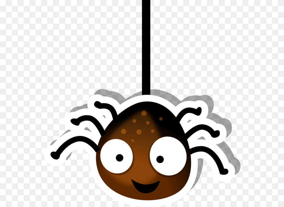 Cute Spider Hanging Sticker Spider, Food, Produce, Vegetable, Nut Free Transparent Png