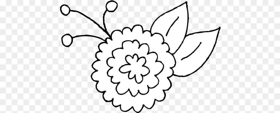 Cute Spring Flower Coloring, Stencil, Dahlia, Plant, Person Free Png