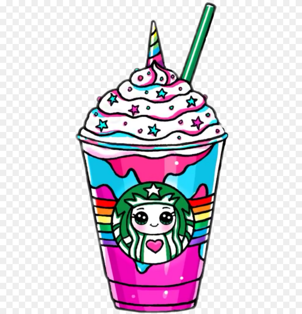 Cute Starbucks, Cream, Dessert, Food, Ice Cream Free Png