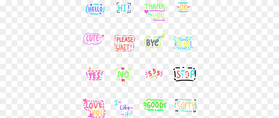 Cute Sticker Alphabet, Text, Number, Symbol Free Transparent Png