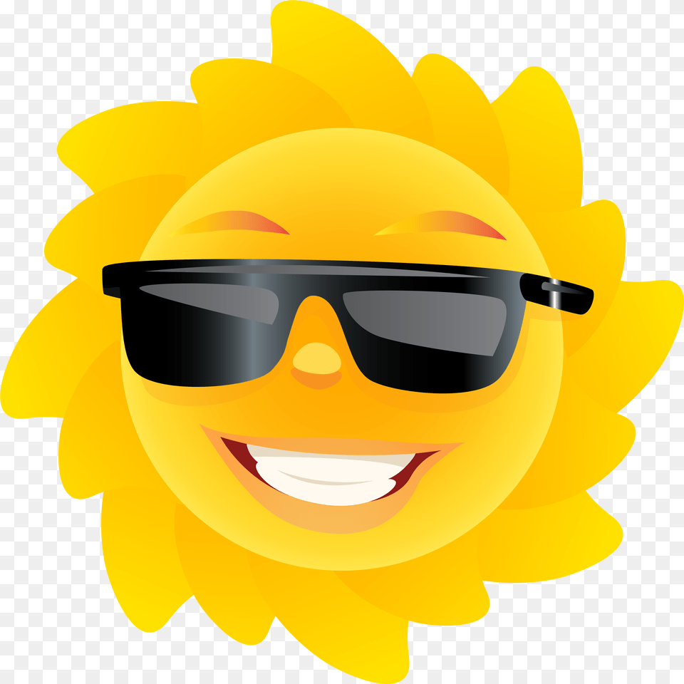 Cute Sun Transparent Clip Art Summer Sun Glasses Clip Art, Accessories, Sunglasses, Flower, Plant Free Png