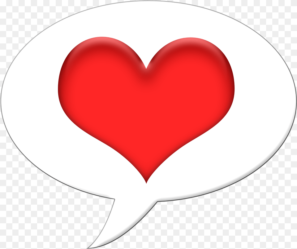 Cute Thought Bubble Speech Bubble With Heart Clipart Free Transparent Png