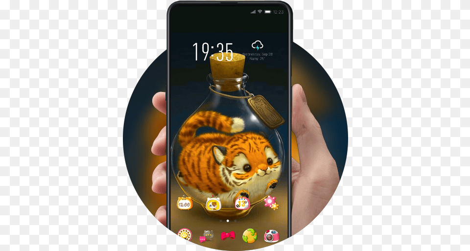 Cute Tiger Theme Lucky In The Bottle U2013 Apps Bei Google Animal In A Bottle Drawing, Adult, Person, Woman, Female Free Transparent Png