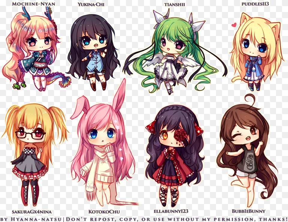 Cute Tiny Anime Characters, Book, Comics, Publication, Baby Free Png