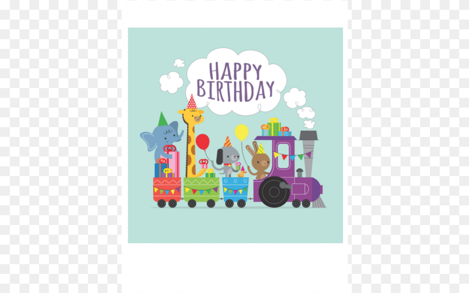 Cute Train Happy Birthday, People, Person, Machine, Wheel Png Image