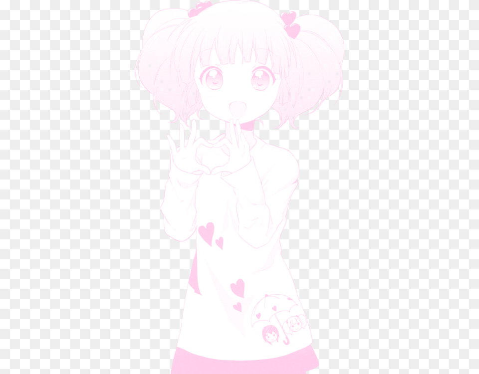 Cute Tumblr Soft Pink Anime Cute Aesthetic Pink Anime Girl Book, Comics, Publication, Baby Free Transparent Png