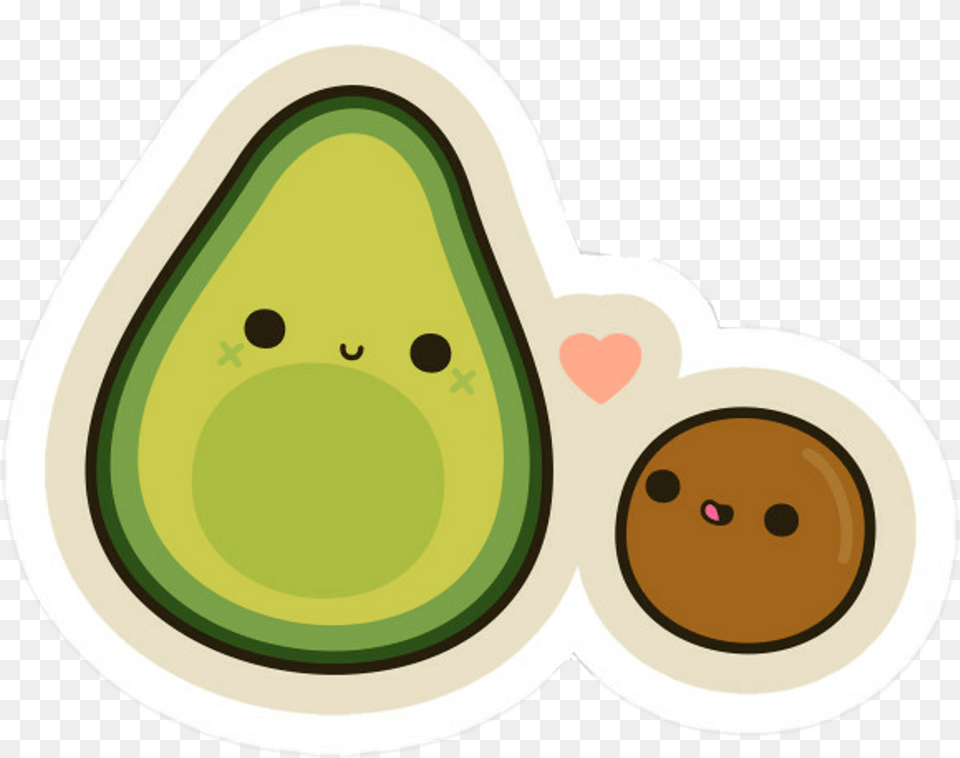 Cute Tumblr Cute Avocados Hd Cute Avocado Clipart, Food, Fruit, Plant, Produce Free Png Download
