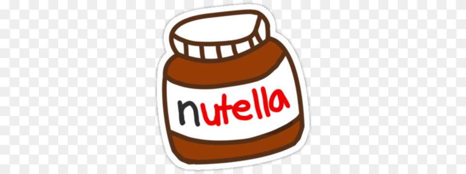 Cute Tumblr Nutella Pattern Sticker, Jar, Food, Ketchup, Honey Free Png Download