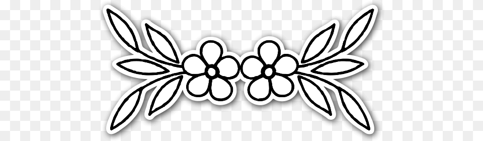 Cute Twin Flower Stickerapp Cute Flower Decorations Drawings, Stencil Free Png
