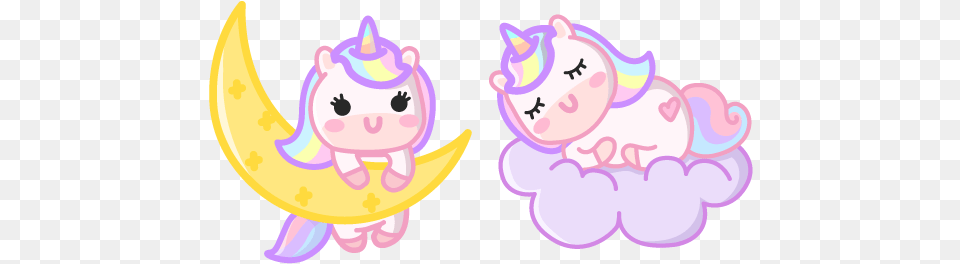 Cute Unicorn Cartoon, Banana, Food, Fruit, Plant Free Png Download