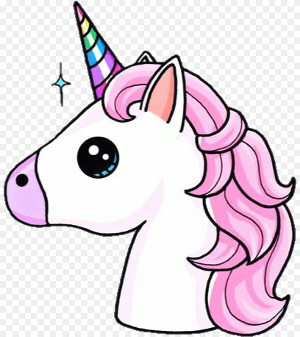 Cute Unicorn Easy Unicorn Drawing, Clothing, Hat, Baby, Person Free Png Download