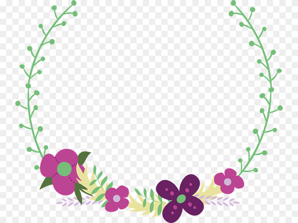 Cute Unicorn In Wreath Frame Clipart, Art, Floral Design, Graphics, Pattern Free Transparent Png