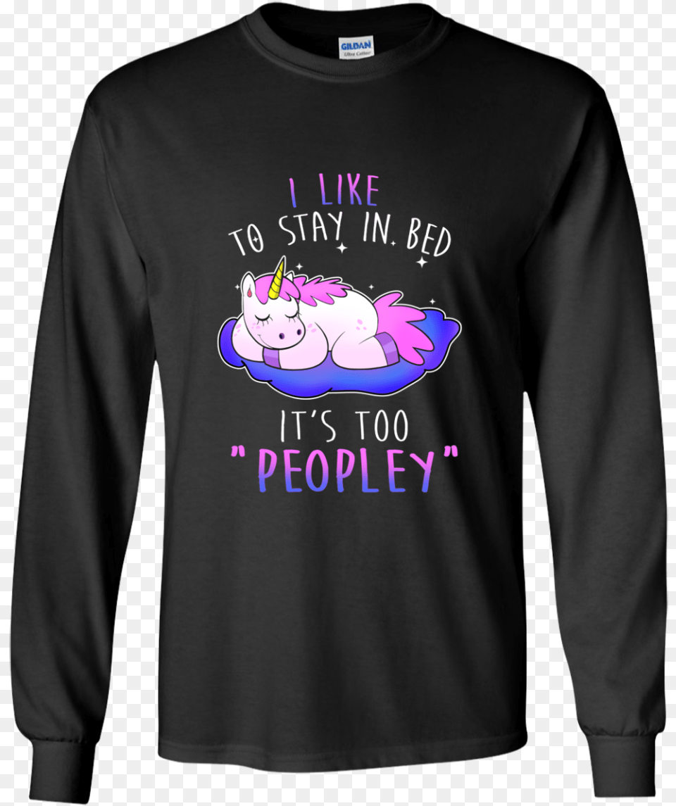 Cute Unicorn Tshirts I Like To Stay In Bed T Shirt T Shirt, Clothing, Long Sleeve, Sleeve, T-shirt Free Png Download