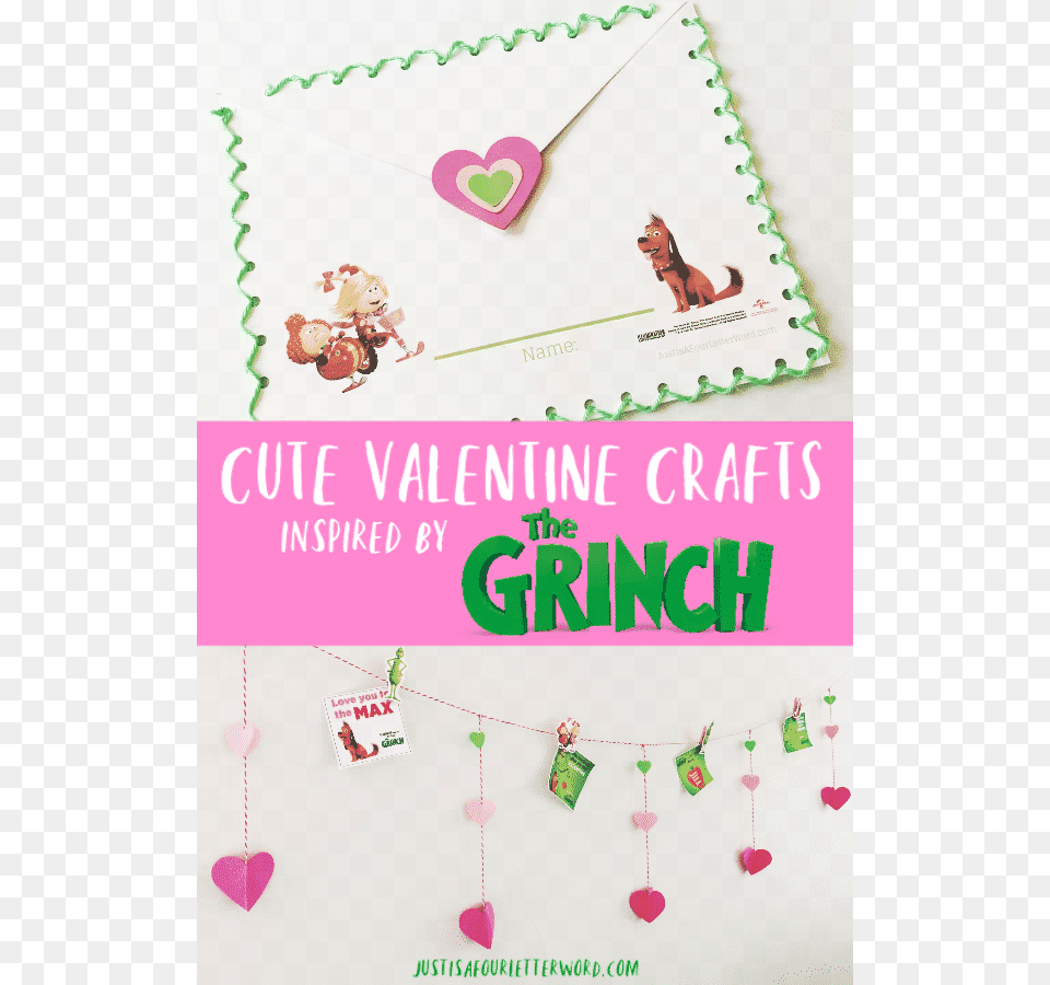 Cute Valentine Crafts Inspired By The Grinch Grinch Valentine, Greeting Card, Envelope, Mail, Baby Free Transparent Png