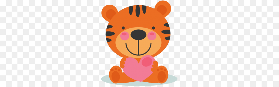 Cute Valentine Tigger Scrapbook Cuts Cutting Doodle Cut, Plush, Toy, Animal, Bear Free Png