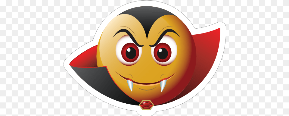 Cute Vampire Emoji Sticker Smiley Free Png Download