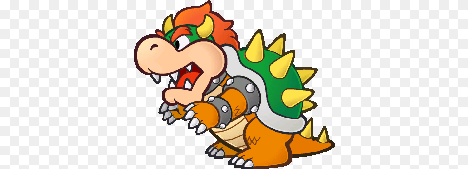 Cute Video Games Game Character Of The Day Paper Bowser Color Splash, Dynamite, Weapon Png
