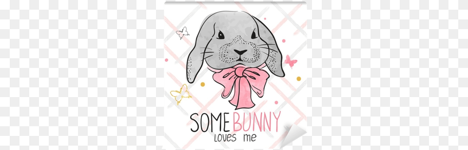 Cute Watercolor Bunny Watercolor Painting, Animal, Mammal, Rabbit, Pig Free Png Download