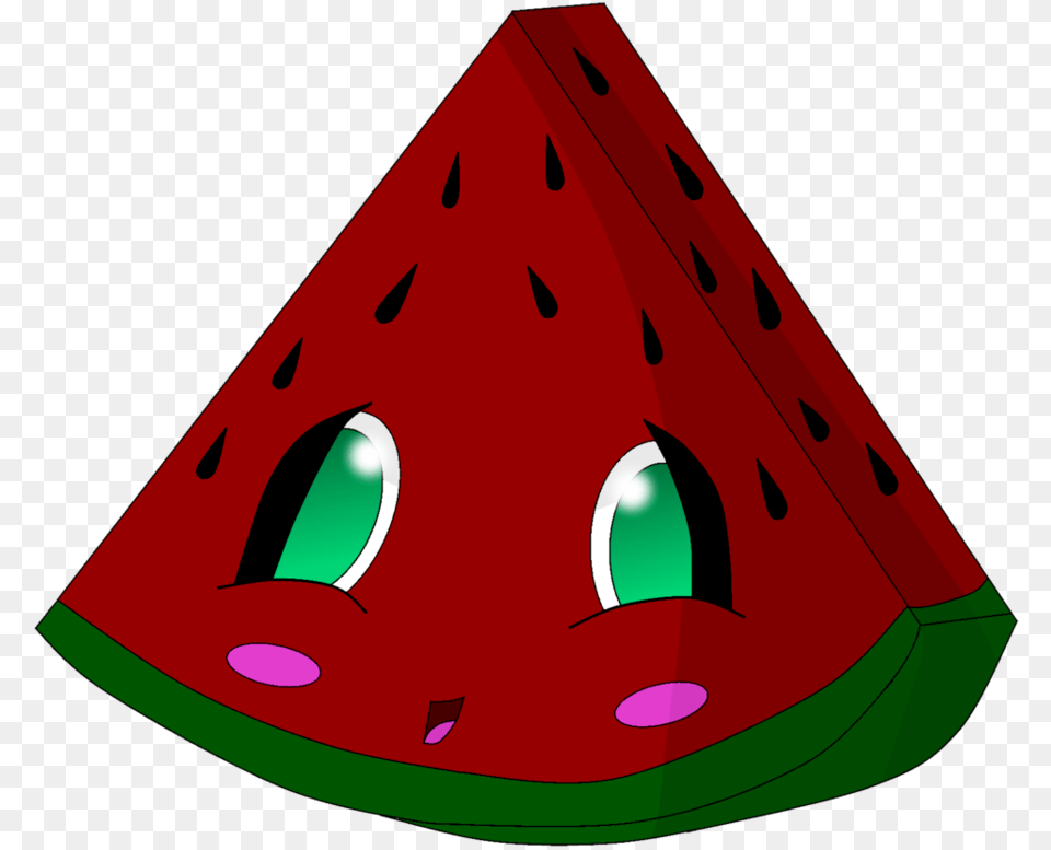 Cute Watermelon Cartoon Drawing Watermelon With A Cute Face, Food, Fruit, Plant, Produce Png Image